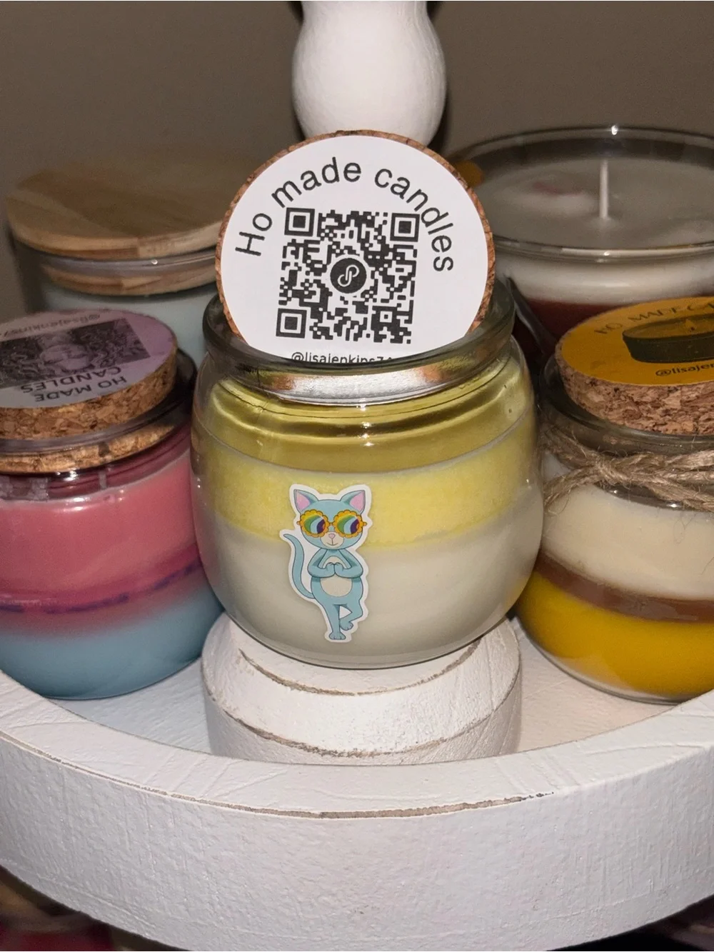 Hand-Poured Lemon Colada Layered Soy Candle -